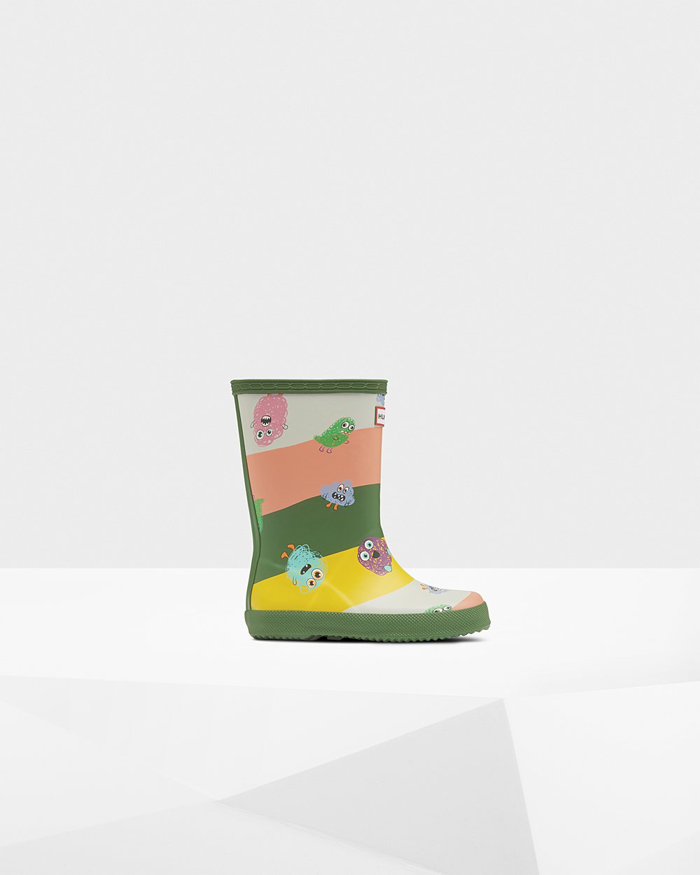 Botas De Agua Original First Classic Scribble Print Hunter Niños - Verdes - 280635FAD